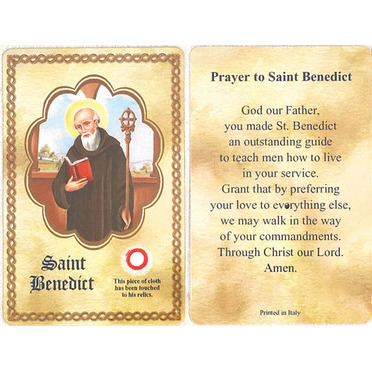 St. Scholastica Prayer Card